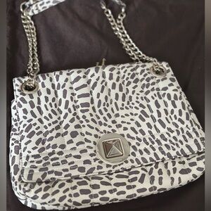 Kate Spade Evangeline Quilted Chain Puffer Turnlock Convertible Bag Purse Safari